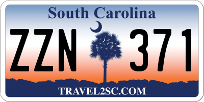 SC license plate ZZN371