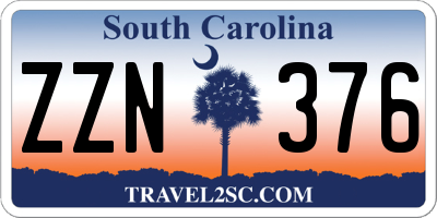 SC license plate ZZN376