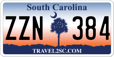 SC license plate ZZN384
