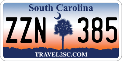 SC license plate ZZN385