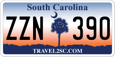 SC license plate ZZN390