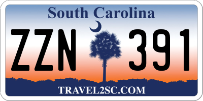 SC license plate ZZN391