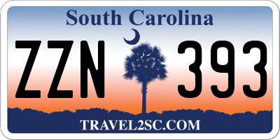 SC license plate ZZN393