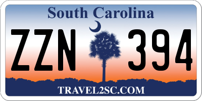 SC license plate ZZN394