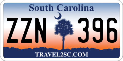 SC license plate ZZN396