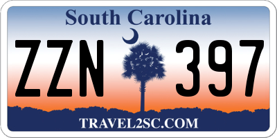 SC license plate ZZN397