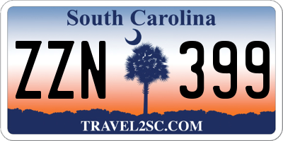 SC license plate ZZN399