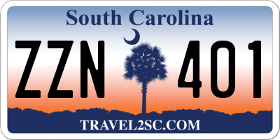 SC license plate ZZN401