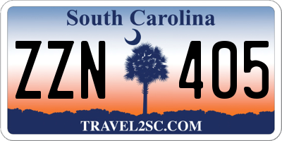 SC license plate ZZN405