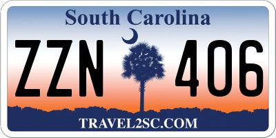 SC license plate ZZN406
