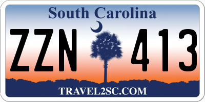 SC license plate ZZN413