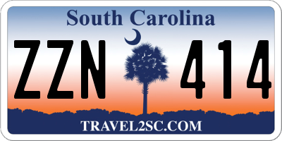 SC license plate ZZN414