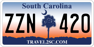 SC license plate ZZN420