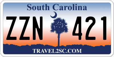 SC license plate ZZN421