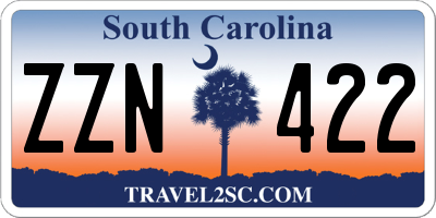 SC license plate ZZN422
