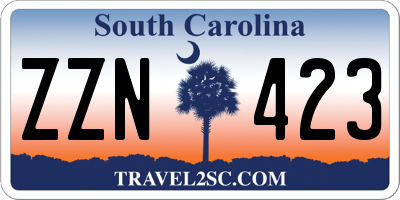 SC license plate ZZN423