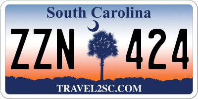 SC license plate ZZN424