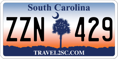 SC license plate ZZN429