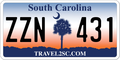 SC license plate ZZN431
