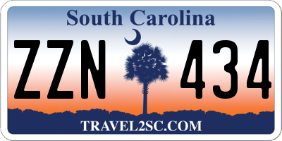 SC license plate ZZN434