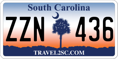 SC license plate ZZN436