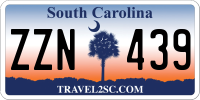SC license plate ZZN439