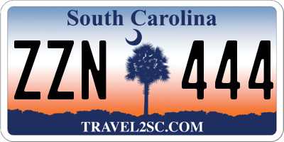 SC license plate ZZN444