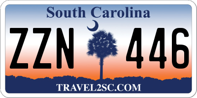 SC license plate ZZN446