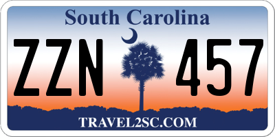 SC license plate ZZN457