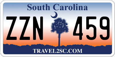 SC license plate ZZN459
