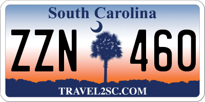 SC license plate ZZN460