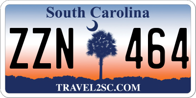 SC license plate ZZN464