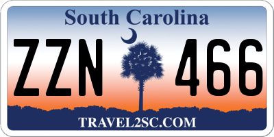 SC license plate ZZN466