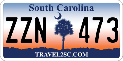 SC license plate ZZN473