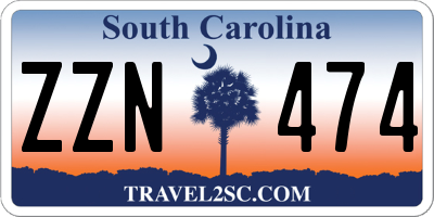 SC license plate ZZN474