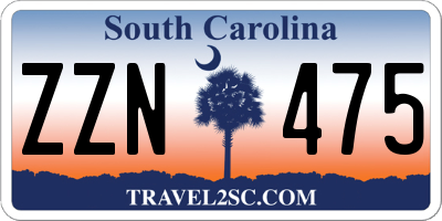 SC license plate ZZN475