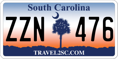 SC license plate ZZN476