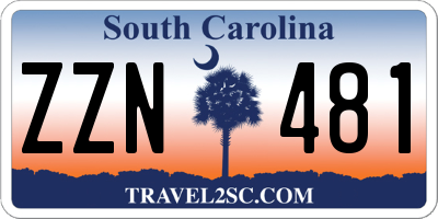 SC license plate ZZN481