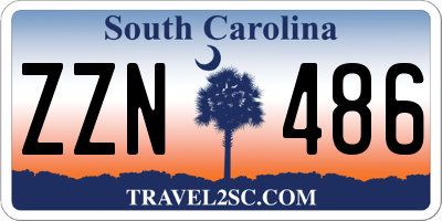 SC license plate ZZN486
