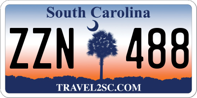 SC license plate ZZN488