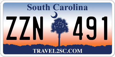 SC license plate ZZN491