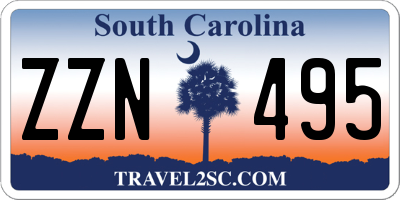 SC license plate ZZN495