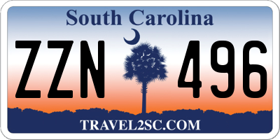 SC license plate ZZN496