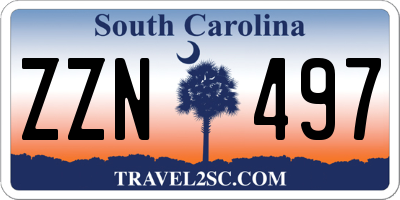 SC license plate ZZN497