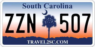 SC license plate ZZN507