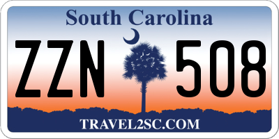 SC license plate ZZN508