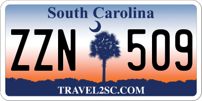SC license plate ZZN509