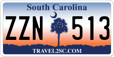 SC license plate ZZN513