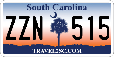 SC license plate ZZN515