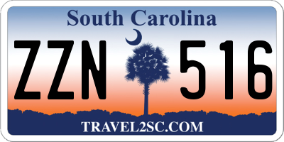 SC license plate ZZN516